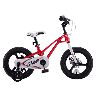 RoyalBaby Galaxy Fleet 14 Inch Kids Bicycle with Training Wheels, Red (Open Box)