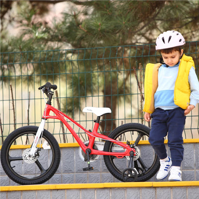 RoyalBaby Galaxy Fleet 14 Inch Kids Bicycle with Training Wheels, Red (Open Box) - VMInnovations