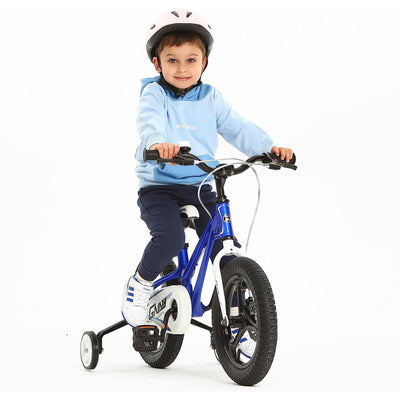 RoyalBaby RoyalMg Galaxy Fleet 16" Bicycle with Training Wheels, Blue (Used) - VMInnovations