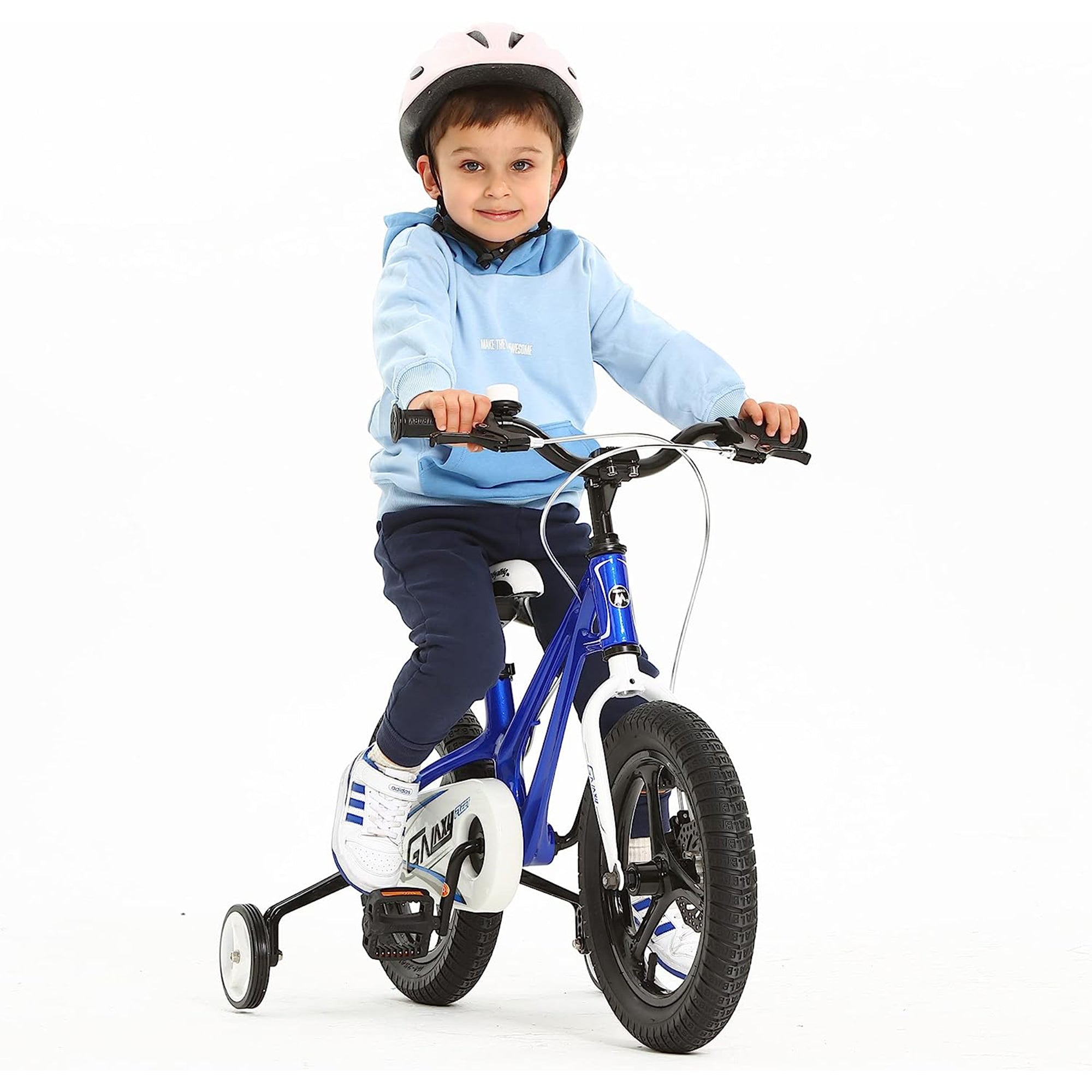 RoyalBaby RoyalMg Galaxy Fleet 16"Kids Bicycle w/ Training Wheels,Blue(Open Box) - VMInnovations