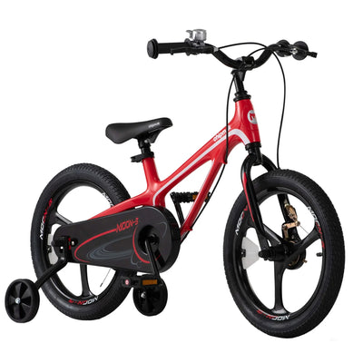 RoyalBaby Moon-5 14" Magnesium Alloy Kids Bicycle with Training Wheels, Red