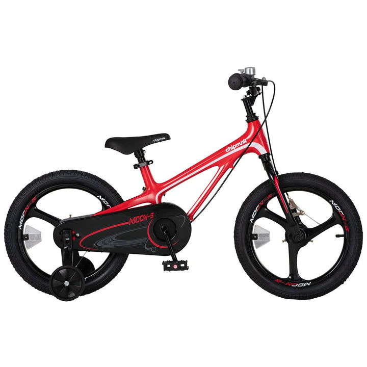 RoyalBaby Moon-5 14" Magnesium Alloy Kids Bike w/ Training Wheels, Red(Open Box) - VMInnovations