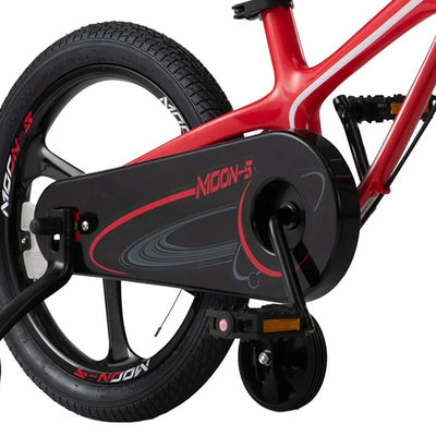 RoyalBaby Moon-5 14" Magnesium Alloy Kids Bike w/ Training Wheels, Red(Open Box)