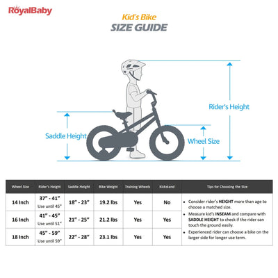 RoyalBaby Moon-5 14" Magnesium Alloy Kids Bike w/ Training Wheels, Red(Open Box)