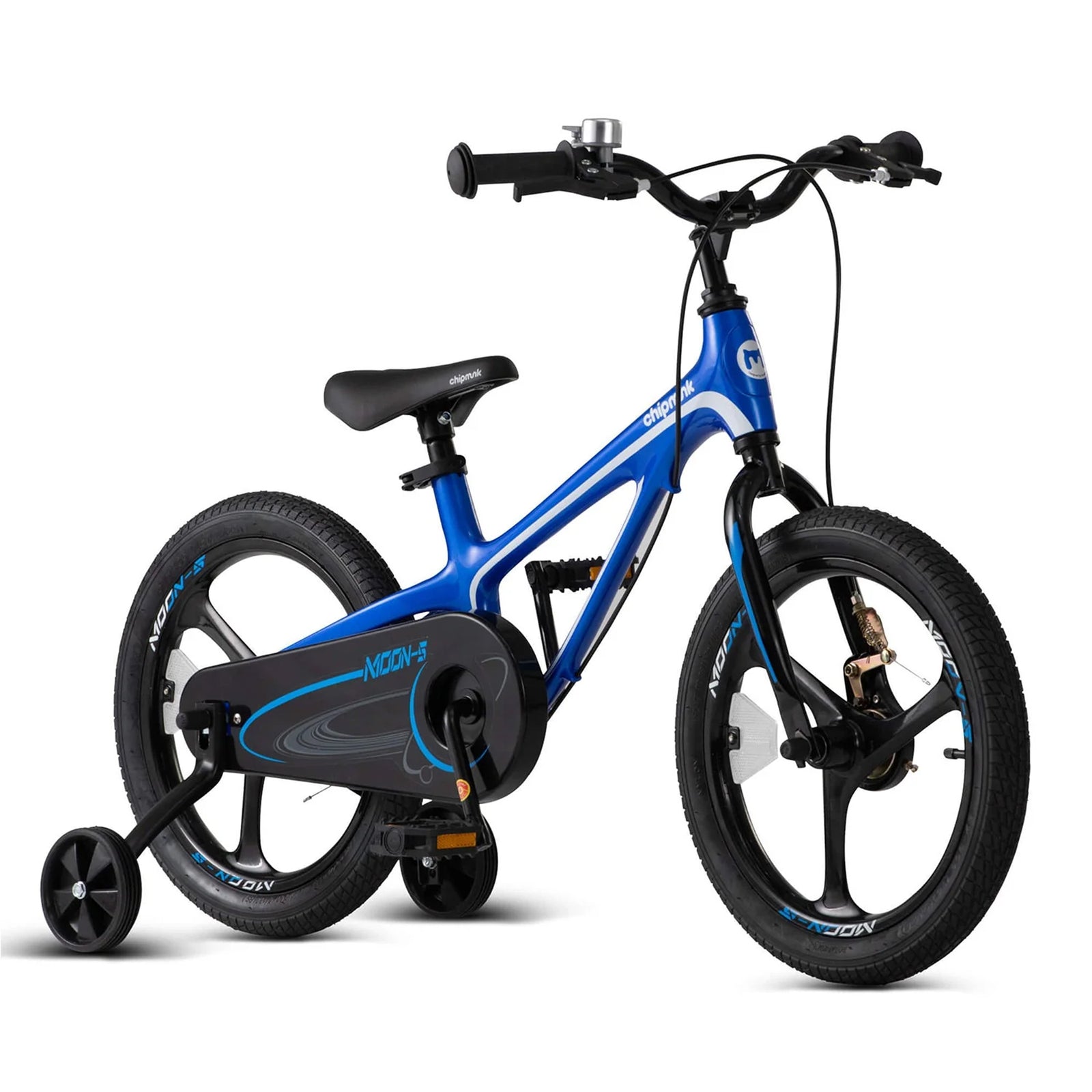 RoyalBaby Moon-5 14" Alloy Kids Bicycle with Training Wheels, Blue (Open Box) - VMInnovations