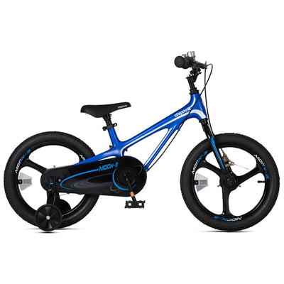 RoyalBaby Moon-5 14" Alloy Kids Bicycle with Training Wheels, Blue (Open Box) - VMInnovations