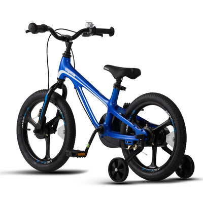 RoyalBaby Moon-5 14" Magnesium Alloy Kids Bicycle with Training Wheels, Blue