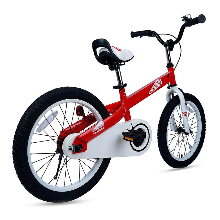 RoyalBaby Honey 18" Kids Bicycle w/ Kickstand, Adjustable Seat & Reflectors, Red