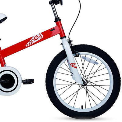 RoyalBaby 18" Bicycle w/Kickstand, Adjustable Seat & Reflectors, Red (Open Box)