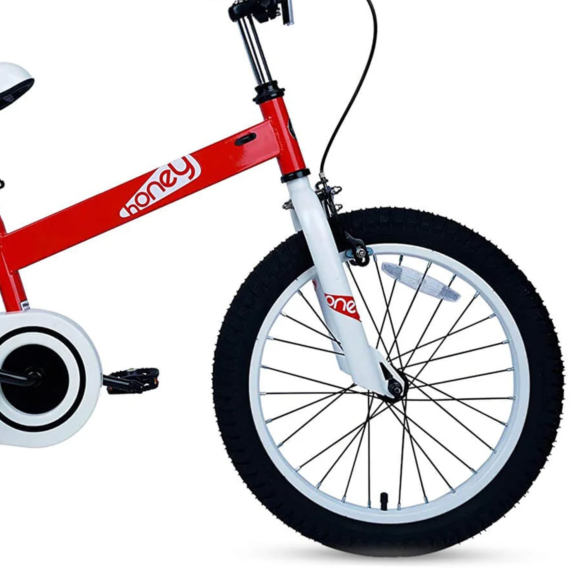 RoyalBaby 18" Bicycle w/Kickstand, Adjustable Seat & Reflectors, Red (Open Box) - VMInnovations