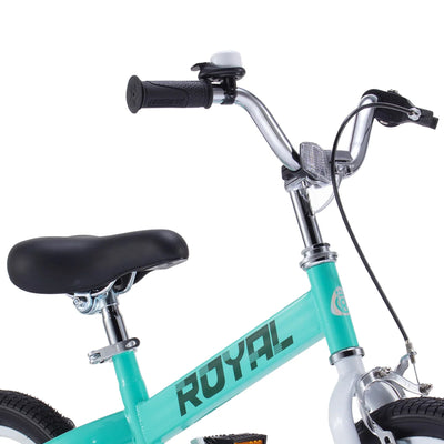 RoyalBaby Formula 16" Kids Bike with Kickstand and Training Wheels, Green (Used)