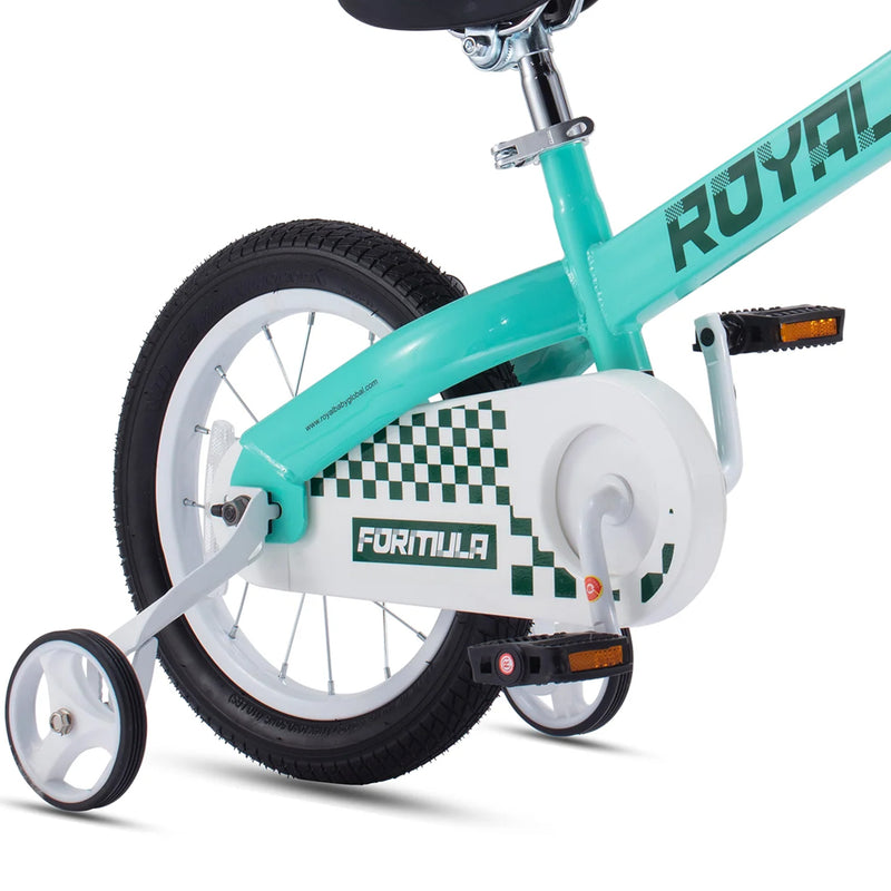 RoyalBaby Formula 16" Kids Bike with Kickstand and Training Wheels, Green (Used)