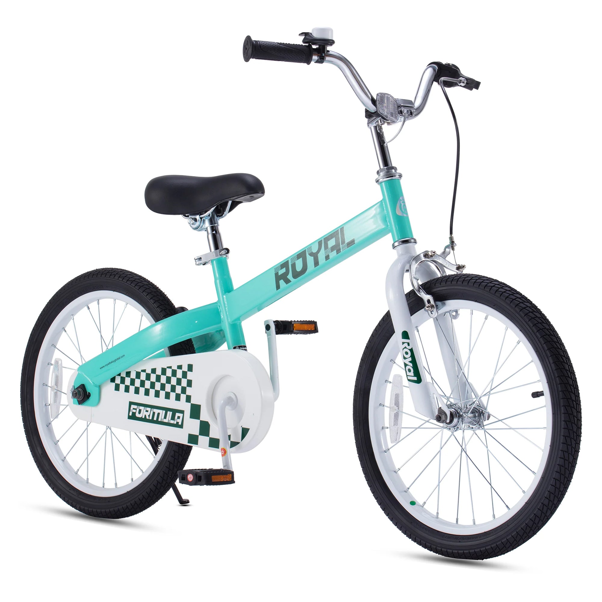 RoyalBaby Formula 18" Kids Bike with Kickstand & Coaster Brake, Green (Open Box) - VMInnovations