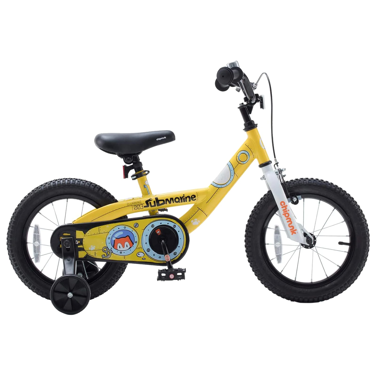 RoyalBaby Cruiser 14" Bike w/Training Wheels, Bell & Reflector,Yellow(For Parts) - VMInnovations