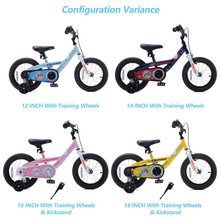 Kids Cruiser 14" Bike w/ Training Wheels, Bell & Reflector, Yellow (Open Box)