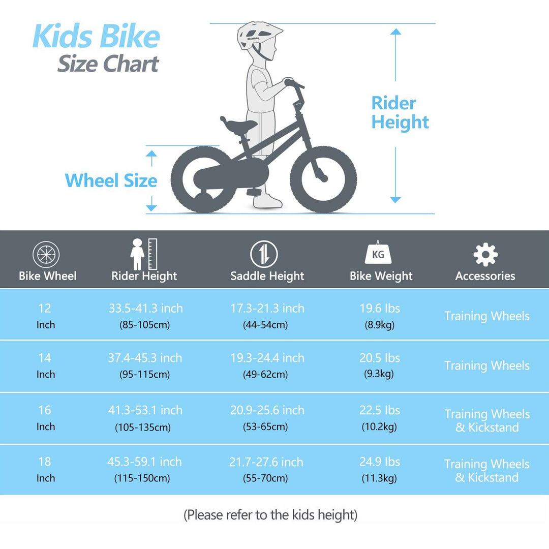 Kids Cruiser 14" Bike w/ Training Wheels, Bell & Reflector, Yellow (Open Box) - VMInnovations