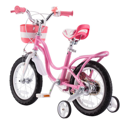 RoyalBaby Little Swan 12" Carbon Steel Kids Bicycle with Dual Hand Brakes, Pink - VMInnovations