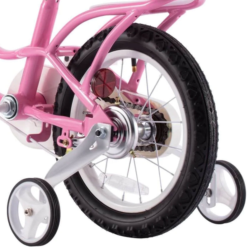 RoyalBaby Little Swan 12" Carbon Steel Bicycle w/Dual Hand Brakes,Pink(Open Box)