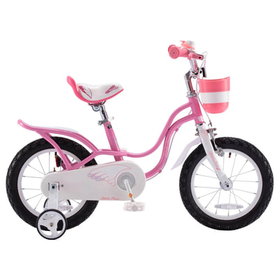 RoyalBaby Little Swan 14" Carbon Steel Bicycle with Dual Hand Brakes, Pink(Used)