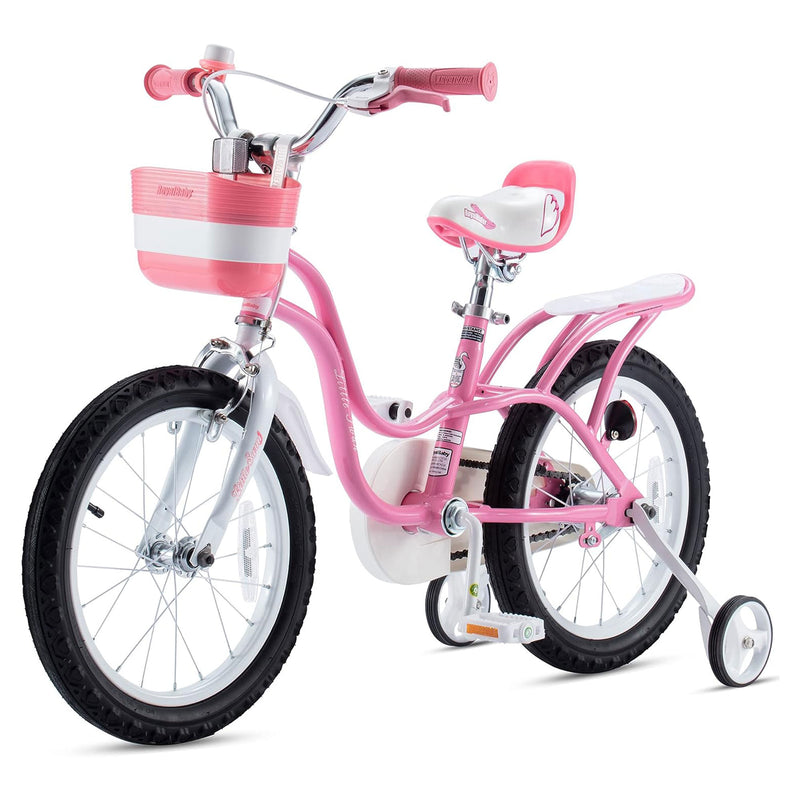 RoyalBaby Little Swan 16" Carbon Steel Bicycle with Dual Hand Brakes,Pink (Used)