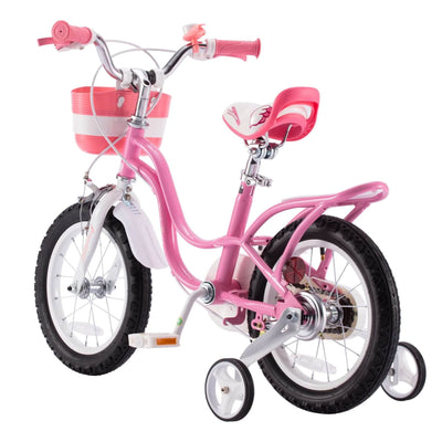 RoyalBaby Little Swan 16" Carbon Steel Kids Bicycle with Dual Hand Brakes, Pink - VMInnovations