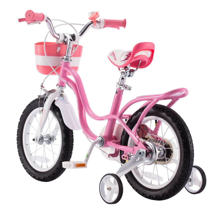 RoyalBaby Little Swan 16" Carbon Steel Bicycle w/Hand Brakes, Pink (Open Box) - VMInnovations