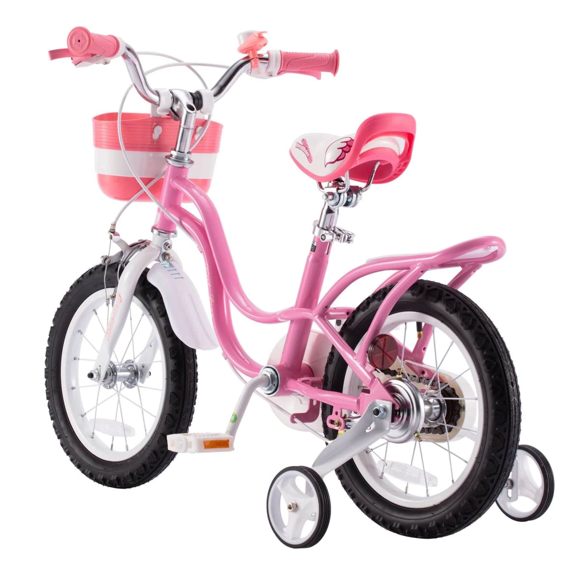 RoyalBaby Little Swan 16" Carbon Steel Bicycle with Dual Hand Brakes,Pink (Used) - VMInnovations
