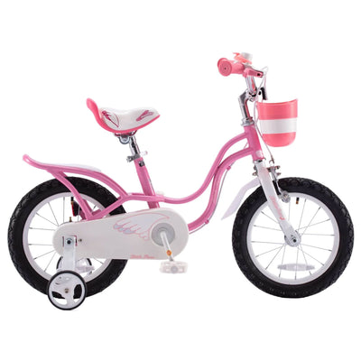 RoyalBaby Little Swan 16" Carbon Steel Bicycle with Dual Hand Brakes,Pink (Used)