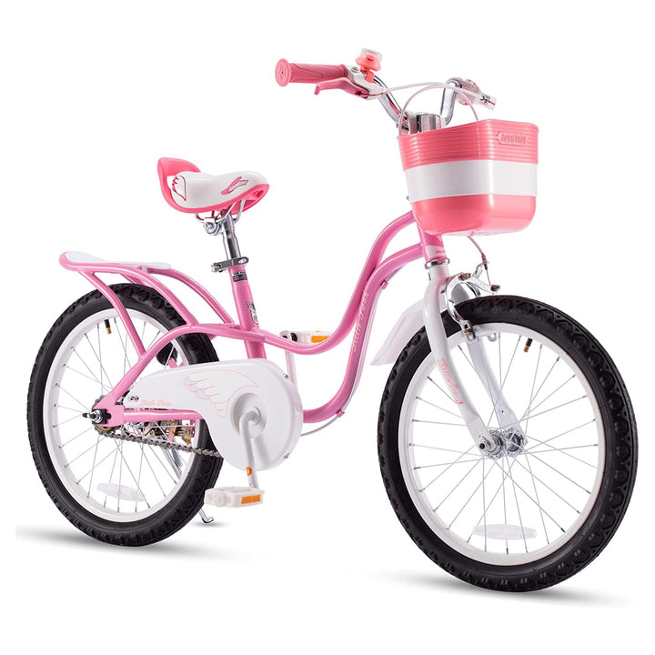 RoyalBaby Little Swan 18" Carbon Steel Kids Bicycle with Dual Hand Brakes, Pink