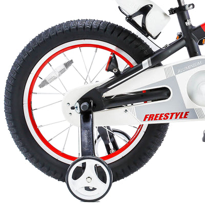 RoyalBaby Space No. 1 Freestyle 14" Kids Bike w/Training Wheels & Bottle, Black - VMInnovations