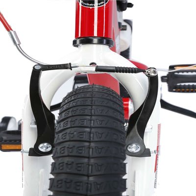 RoyalBaby Space No. 1 Freestyle 16" Kids Bike w/Training Wheels & Kickstand, Red - VMInnovations