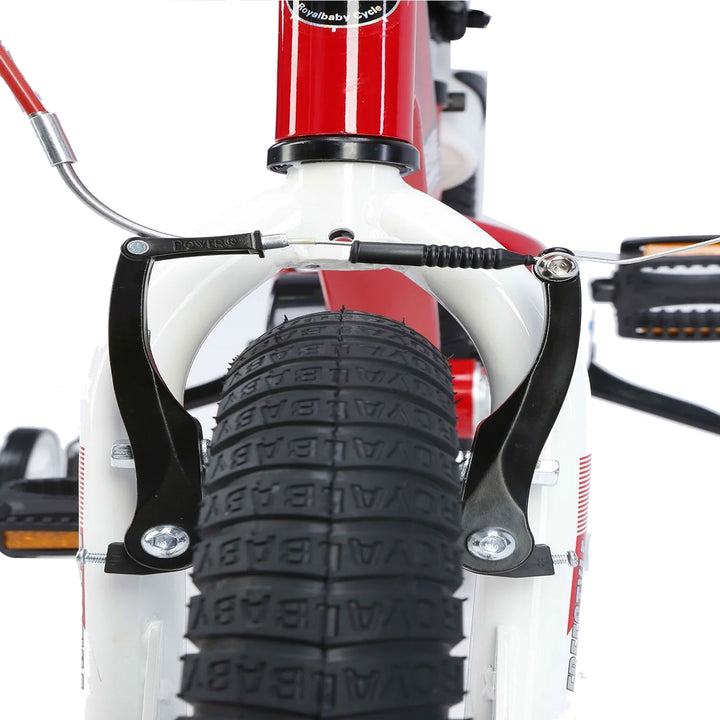 RoyalBaby Space 16" Kids Bike w/Training Wheels & Kickstand, Red (Open Box)