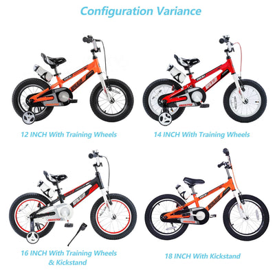 RoyalBaby Space No. 1 Freestyle 16" Kids Bike w/Training Wheels & Kickstand, Red - VMInnovations