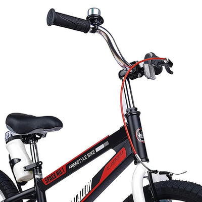 RoyalBaby No. 1 18" Kids Bike w/Kickstand & Water Bottle, Black (Open Box) - VMInnovations