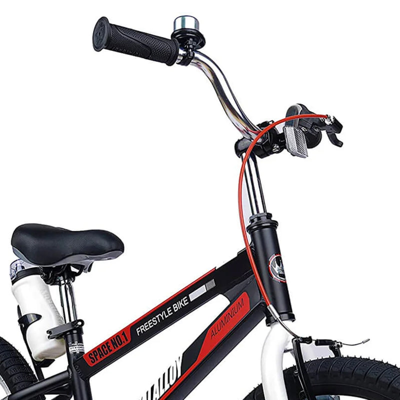 RoyalBaby Freestyle 18" Kids Bike w/Kickstand & Water Bottle, Black (For Parts)