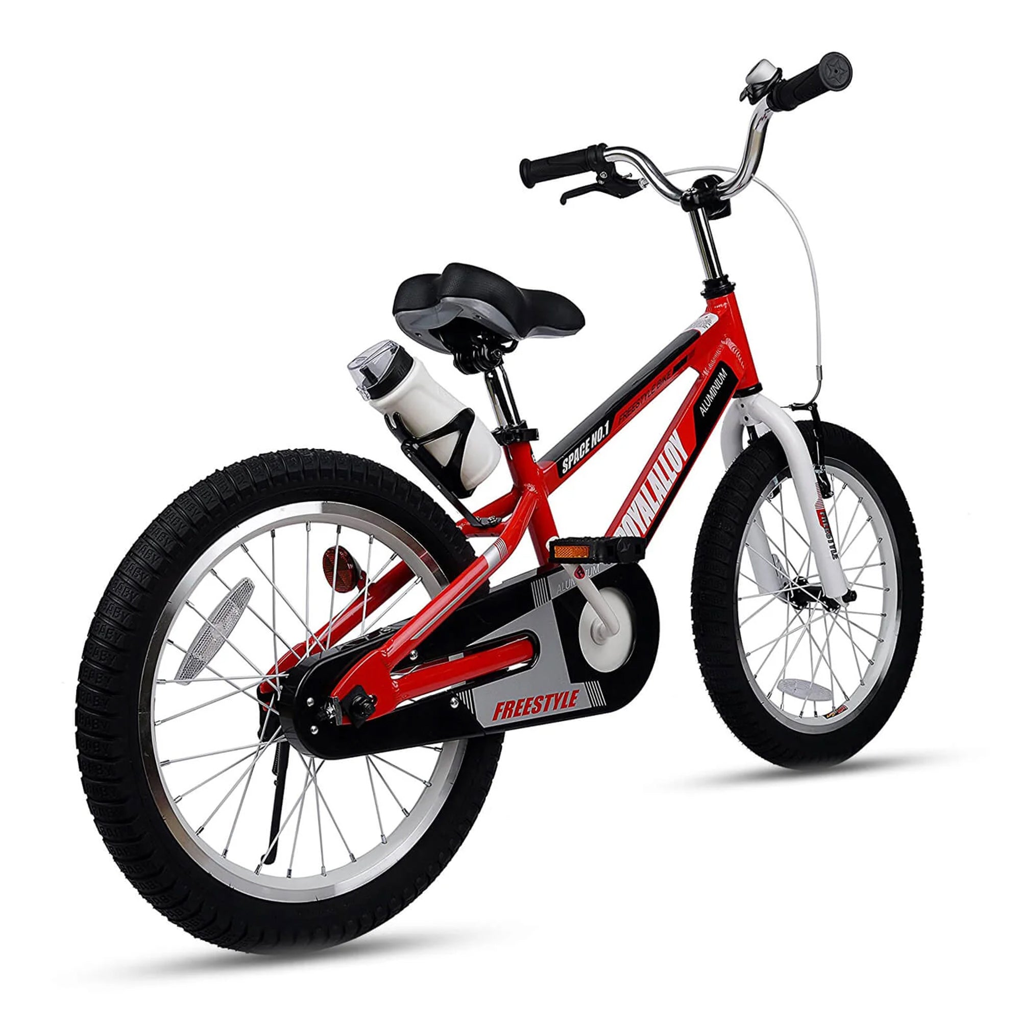 RoyalBaby Space No. 1 18" Kids Bike w/Kickstand & Water Bottle, Red (Used) - VMInnovations