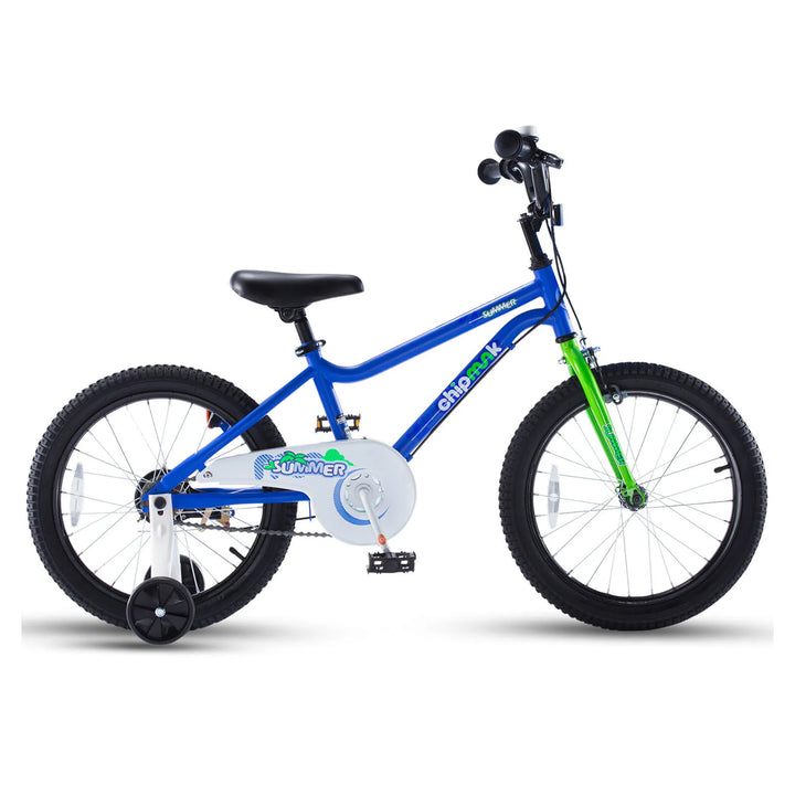 RoyalBaby Chipmunk 14" Toddler Kids Bike with Training Wheels & Bell, Blue