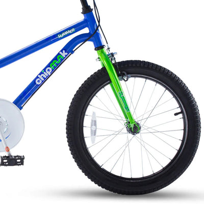 RoyalBaby Chipmunk 14" Kids Bike w/Training Wheels & Bell, Blue (Open Box) - VMInnovations