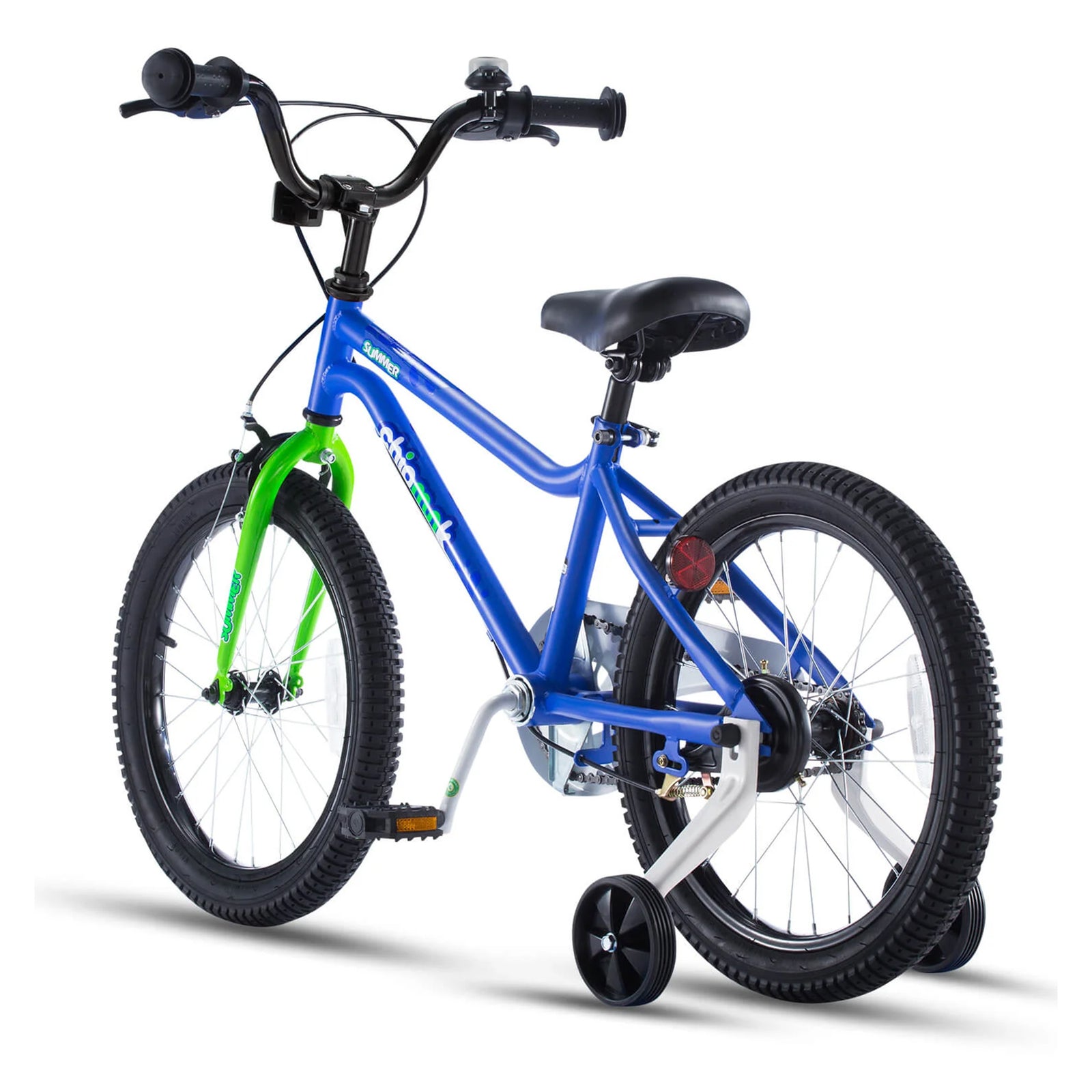 RoyalBaby Chipmunk 16" Kids Bike with Training Wheels, Kickstand & Bell, Blue - VMInnovations