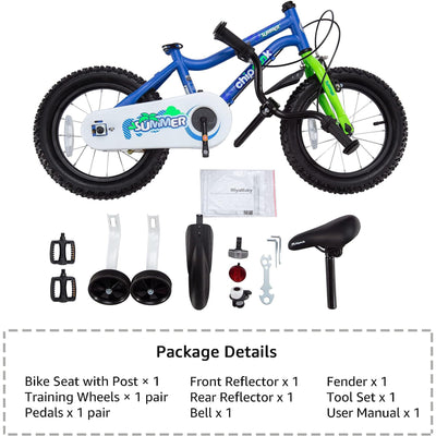 RoyalBaby 16" Kids Bike w/Training Wheels, Kickstand & Bell, Blue (For Parts) - VMInnovations