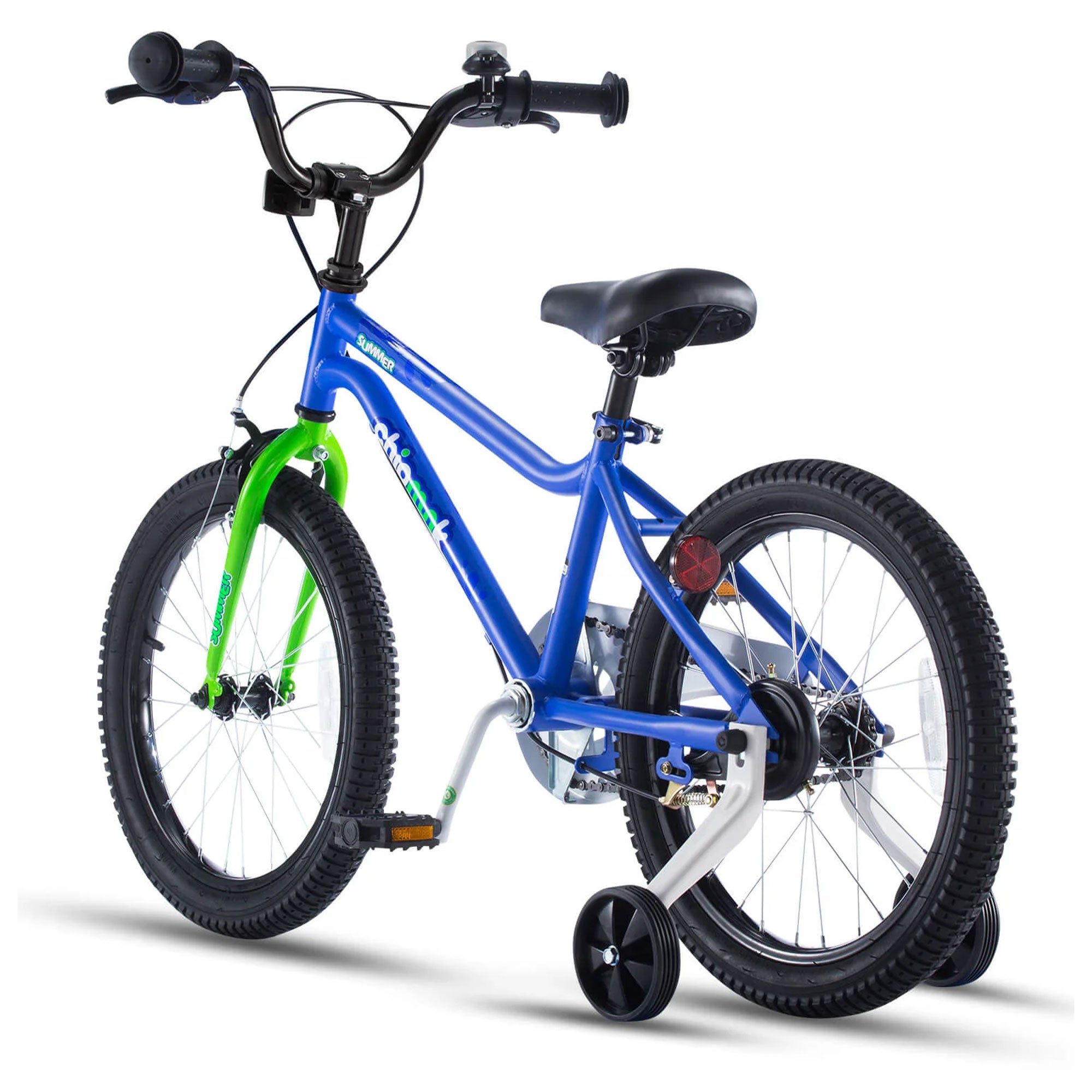 RoyalBaby Chipmunk 18" Bike w/ Dual Hand Brake, Kickstand & Bell, Blue(Open Box) - VMInnovations