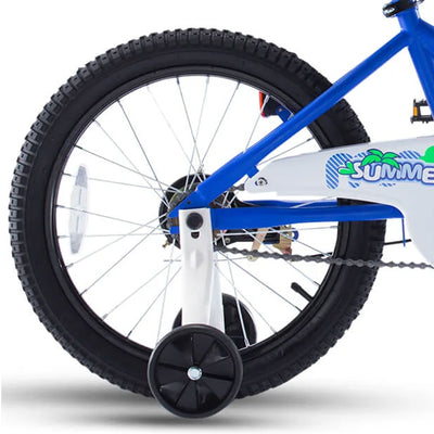 RoyalBaby 18 Inch Bike w/ Dual Hand Brake, Kickstand & Bell, Blue (For Parts)