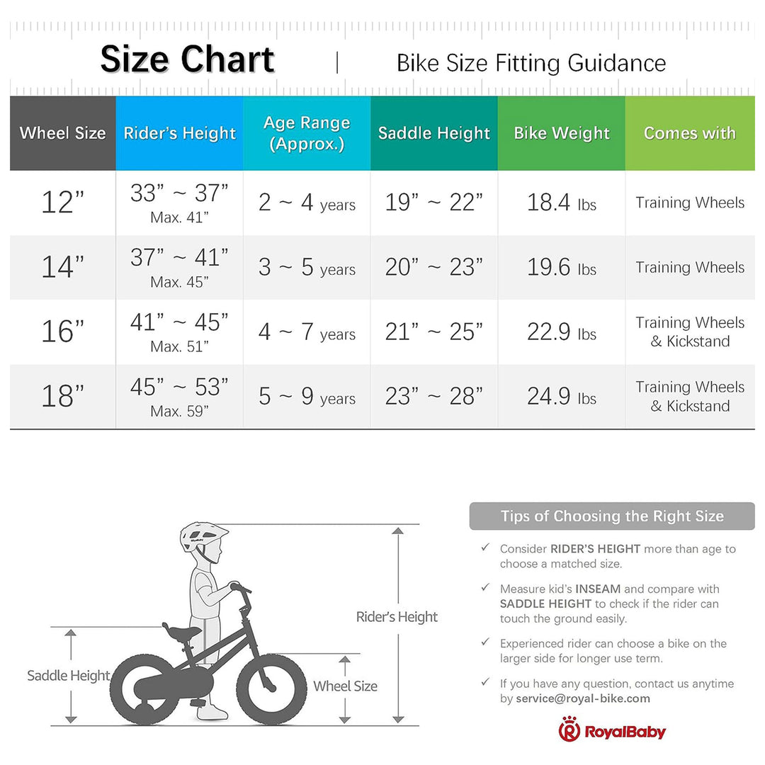 RoyalBaby 18 Inch Kids Bike w/ Dual Hand Brake, Kickstand & Bell, Blue (Used)