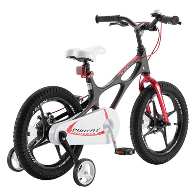 RoyalBaby Space Shuttle 14" Alloy Kids Bicycle w/2 Disc Brakes, Black (Open Box)