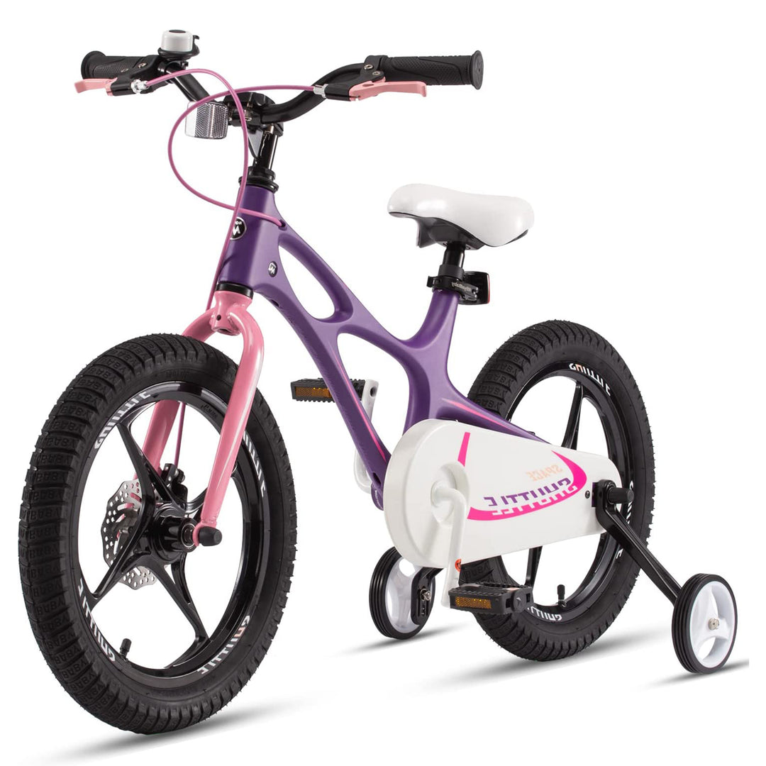 RoyalBaby Space Shuttle 14" Magnesium Alloy Kids Bike w/Training Wheels, Purple