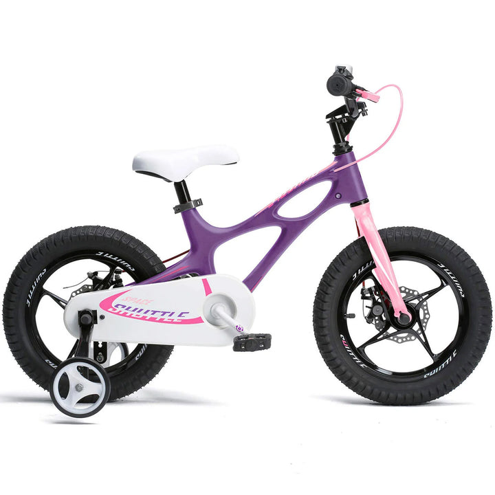 RoyalBaby Space Shuttle 14" Alloy Kids Bike w/Training Wheels, Purple (Open Box)