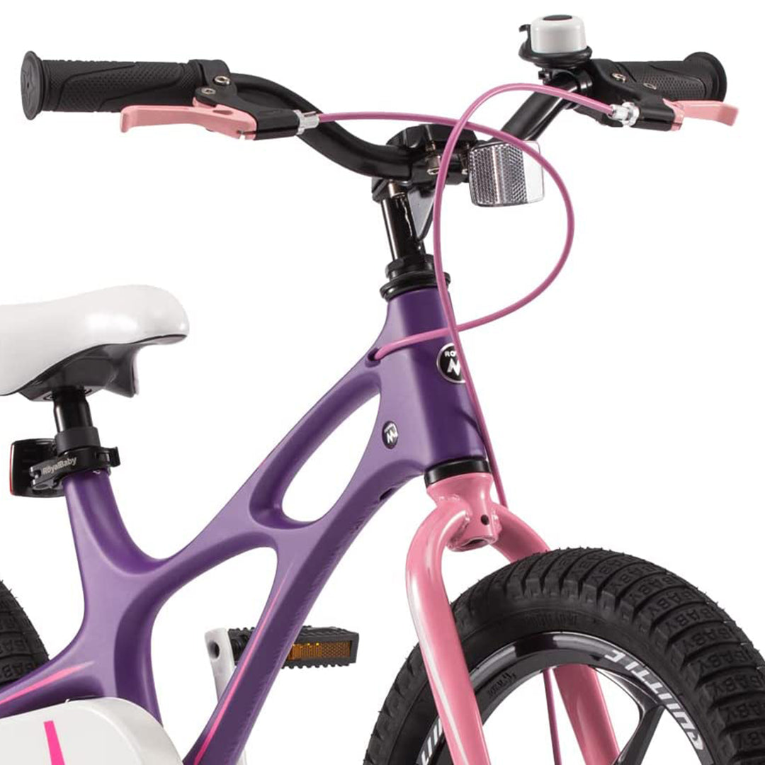 RoyalBaby Space Shuttle 14" Alloy Kids Bike w/Training Wheels, Purple (Open Box)