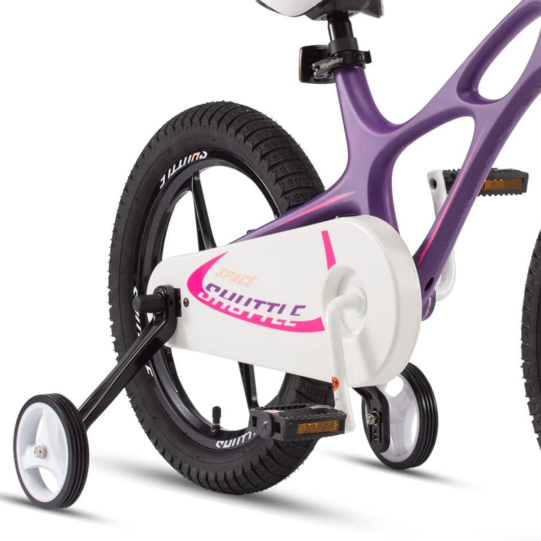 RoyalBaby Space Shuttle 14" Alloy Kids Bike w/Training Wheels, Purple (Used)