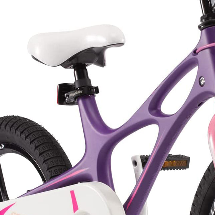 RoyalBaby Space Shuttle 14" Alloy Kids Bike w/Training Wheels, Purple (Open Box)