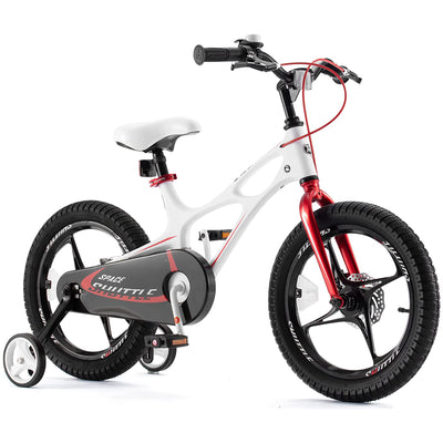 RoyalBaby 14" Magnesium Alloy Kids Bike w/Training Wheels, White (Used) - VMInnovations